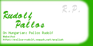 rudolf pallos business card